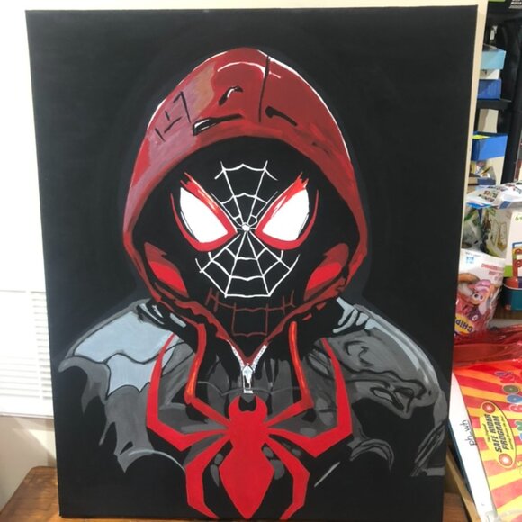SpiderVerse Spiderman Acrylic Painting - Picture 5 of 6